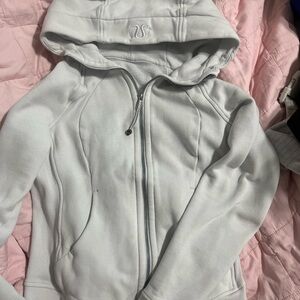 white lululemon scuba zip up